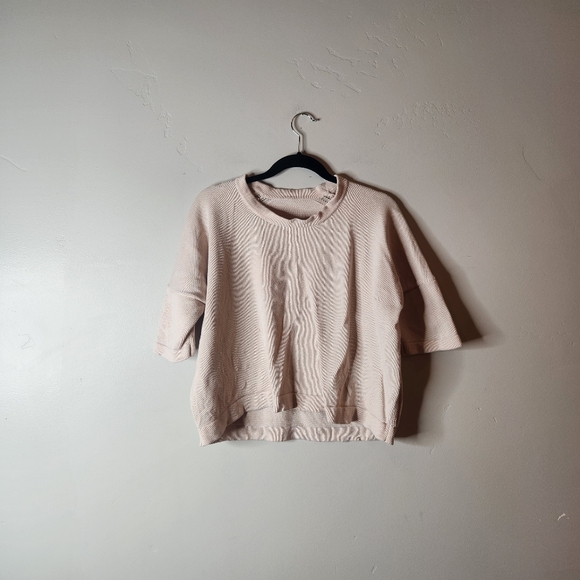 Lululemon Bhakti Reality Short Sleeve Butter Pink / Heathered Angel Wing Size 12 - Picture 2 of 5